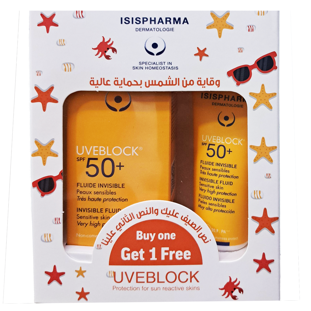 UVEBLOCK SPF 50+ FLUID 40ml DUO PACK